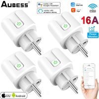 Aubess Smart Socket EU 16A AC100-240V Wifi Smart Plug Power Outlet Alexa Google Home Voice Control  For Tuya Smart Life APP Ratchets Sockets