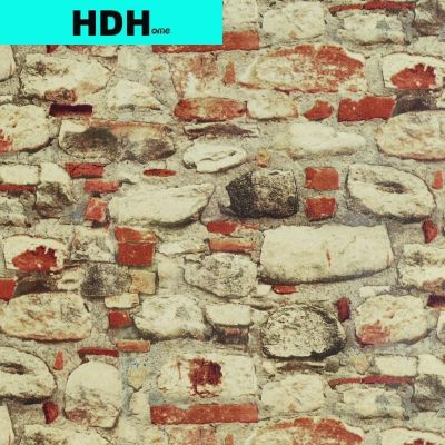 Brick Stone Peel and Stick Wallpaper Orange/White Vinyl Self Adhesive Contact Paper Waterproof Removal Wall Paper for Home Decor