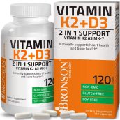 Viên uống vitamin K2 & D3 tối ưu hấp thụ canxi cho cơ thể Hỗ trợ tăng chiều cao 5000 IU D3 & 90mcg K2 (MK-7) 120 viên