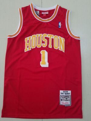 Ready Stock 2022 2023 Newest Mens 1 Tracy Mcgrady Houston Rockets Mitchell Ness 2004-05 Hardwood Classics Swingman Jersey - Red