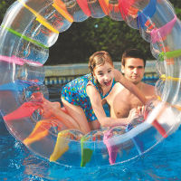 NEW 36inch Kids Colorful Inflatable Water Wheel Roller Float Giant Roll Ball For Boys Girls Swimming Pool Toys Grass Plaything