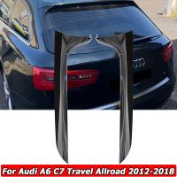 2PCS For Audi A6 C7 Avant 2012-2018 Allroad TDI Quattro Rear Window Splitter Side Spoiler Canards Trim Sticker Car Accessories