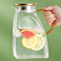 Leakproof Glass Water Pitcher With Lid Jug With Lid Glass Water Dispenser Glass Water Pitcher Cup Household Teapot Kettle