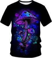 Lurhonp Mens Hippy Mushroom T-Shirt Novelty Graphic Fashion Tee Shirts