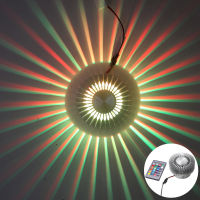 RGB wall light round sunflower 3W Aluminum 85-265V for indoor Home Bar Living Room Corridor Ho wall light colorful