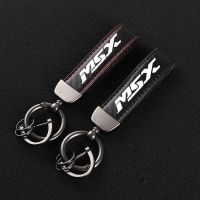 High-Grade Leather Motorcycle keychain Horseshoe Buckle Jewelry for HONDA GROM MSX125 MSX 125 ABS 2013-2020 2021