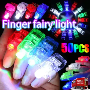 50/100 Pcs/ Lot LED Finger Lights Glowing Dazzle Colour Laser Emitting  Lamps Christmas Wedding Celebration Festival Party decor