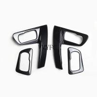 ฝาครอบรถ Stick Trim ABS คาร์บอนไฟเบอร์ประตูด้านใน Handle Bowl Armrest Handrail กรอบโคมไฟสำหรับ Nissan Qashqai J10 2007-2013