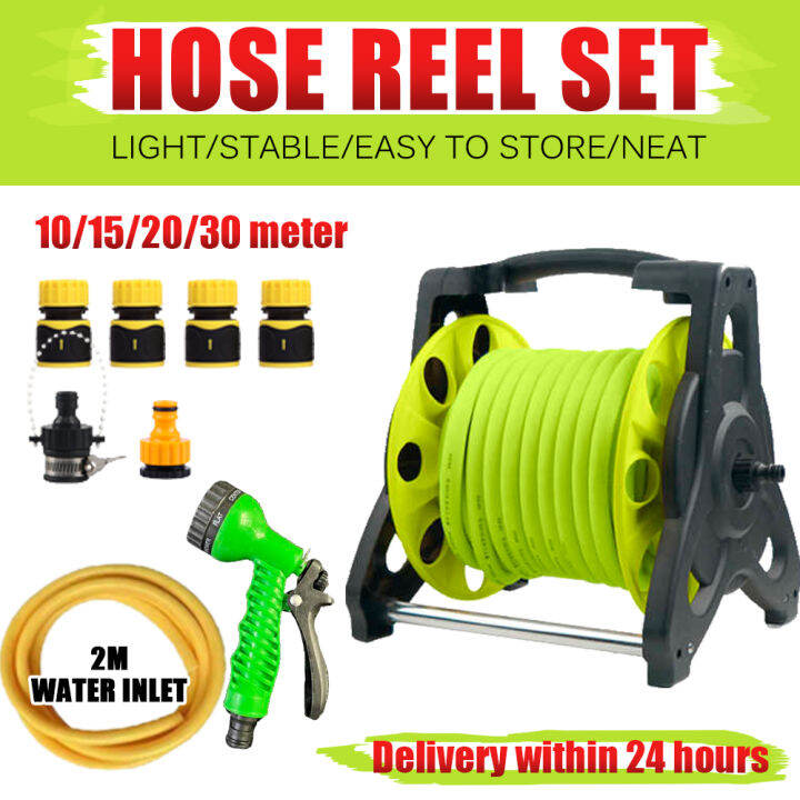 （10M/15M/20M/30M）Garden hose reel set 1/2'' Water pipe storage rack
