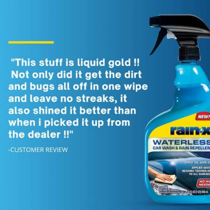 Rain x Waterless carwash and rain repellent Lazada PH