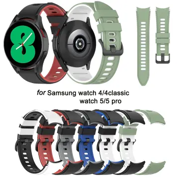  Bands Compatible with Samsung Galaxy Watch 6 Classic Band 43mm  47mm Galaxy Watch 5 Pro Band 45mm/Watch 5 44mm 40mm, Rugged No Gap Silicone  Replacement Sport Strap for Men (Army Green) 