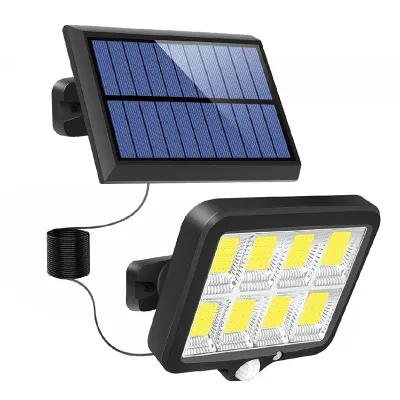 160 COB Solar Powered Light Outdoor Motion Sensor Sunlight Waterproof Wall Lamp for Garden Garage Driveway Porch Fence