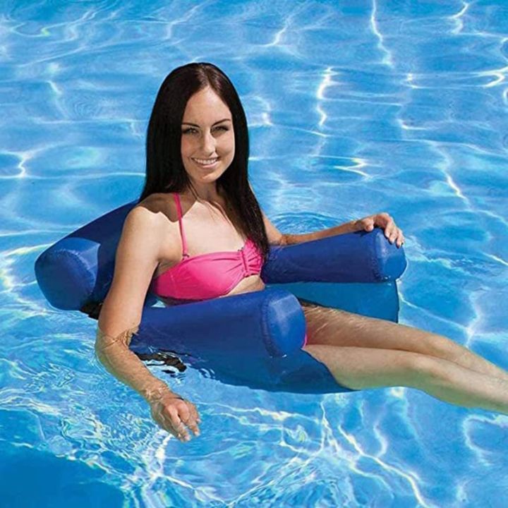 สระว่ายน้ำแพยางเป่าลมพับได้สำหรับฤดูร้อนทำจาก-pvc-เปลลอยน้ำที่นอนเป่าลมเก้าอี้ยาวกีฬาทางน้ำบนชายหาด