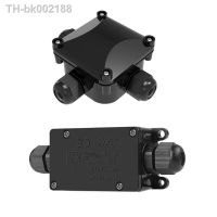 ┅ IP68 Electrical Cable Waterproof Connector T Shape 2 3 Pin 3 Way Outdoor Waterproof ABS Plastic Gland Electrical Junction Box