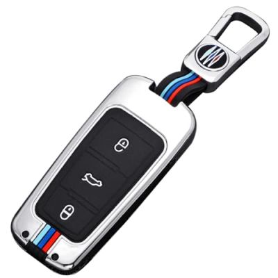 for VW Key Fob Cover with Keychain, Key Cover Compatible for Volkswagen Passat CC 2005-2017 Magotan Protection Key Shell Cover（3 Buttons）
