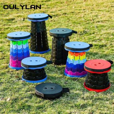 hyfvbu✟  Oulylan Folding Telescopic Plastic Subway Queuing and Outdoor Camping Fishing with Carry