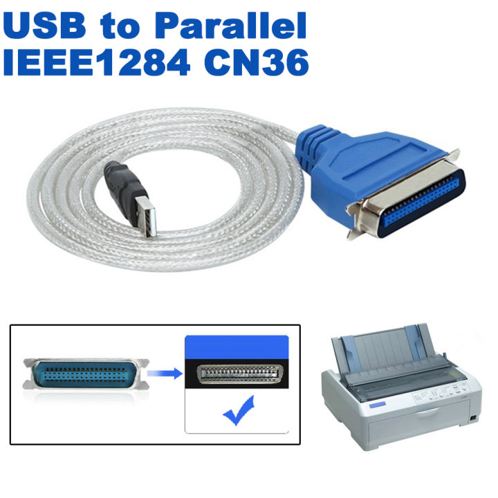 สาย Usb To Parallel Port Usb To Ieee1284 Cn36 Printer Cable Adapter Connect Your Old Parallel 7531