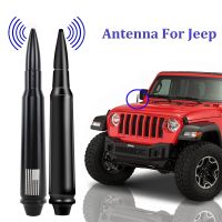 ✈☢▪ Antenna Aluminium Car Roof Antenna Bullet For Jeep Wrangler JK JL TJ JT 97-22 Car FM Stereo Radio Signal Amplifier Mast