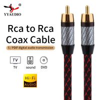 【YF】 YYAUDIO Coaxial Audio Cable Rca to Hi Fi Coax Male Speaker Subwoofer Video AV TV