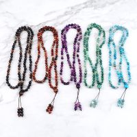 สร้อยคอ ZOE Necklaces เครื่องประดับลูกปัดโบฮีเมียนสร้อยคอหินธรรมชาติลูกปัดมาลา108ผู้หญิงผู้ชายการทำสมาธิโยคะกำไลข้อมือ