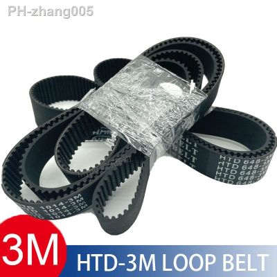 HTD 3M Timing Belt 576/579/582/585/588/591/597mm Width 8/10/12mm RubbeToothed Belt Closed Loop Synchronous Belt pitch 3mm