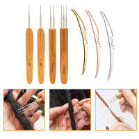 Best-Buy HOME 7Pcs DIY เข็มถักครอเซ็ท Braiding Hook ผมถัก Dreadlock เครื่องมือหัตถกรรม