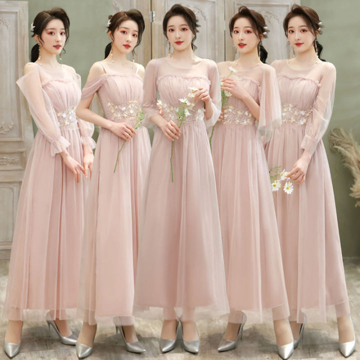 Hbd032 Bridesmaid Dress Long Style Sister Group Dress - China