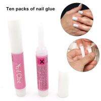 2g/10Pcs Nail Drill Glue Easy to Use Lightweight Professional Fingernail Rhinestone Reinforcement Gel for Girls Adhesives Tape