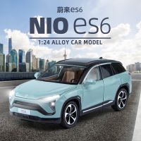 โมเดลรถยนต์ NIO ES6 สเกล 1/24 ของเล่นสะสม สําหรับเด็ก