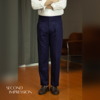 กางเกงขายาวเอวสูง Gurkha High Waist Trouser (Navy)