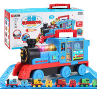 Thomas And Friends Sound And Light Orbital Track Railway Racing Track Thomas Storage Toy With Alloy Cars Set Kids Toys Gift