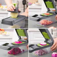 เครื่องตัดผักเครื่องตัดผลไม้ Shredders แครอทขูด Chopper 9 In 1 Gadgets Slicer Peeler ตะกร้าระบายน้ำอุปกรณ์ครัวเครื่องมือ