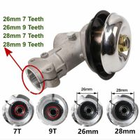 26มิลลิเมตร28มิลลิเมตร T Rimmer เกียร์ Gearhead Brushcutter หญ้า T Rimmer แทนที่หัวเกียร์เครื่องตัดหญ้าชิ้นส่วนเครื่องมือทำสวน7 9ฟัน