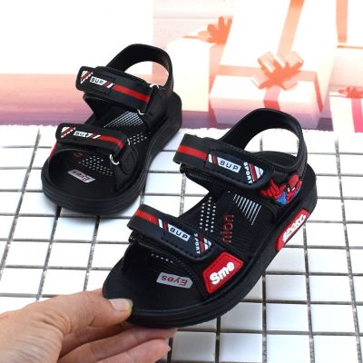 ㍿☫ Pull back boys sandals small and medium children beach shoes 2023 summer new childrens shoes little boy anti-slip fashion