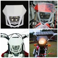 Papanda 12V Head Light White Motorcycle Off Road Headlight Motocross Headlamp for Yamaha YZ WR 250F 450F XT 600 TTR CRF XR 450