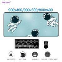 Space Mouse Pad Animation ชุดโต๊ะนักบินอวกาศ อุปกรณ์เครื่องเกม พรมเครื่องเกม Keypad แผ่นรองเมาส์สีฟ้า DropShipping