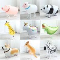 ₪ Walking Animal Helium Balloon Giraffe /Dog/Dinosaur Foil Balloon Safari Jungle Birthday Party Decorations Baby Shower Kids Toy