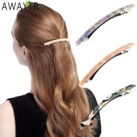 【YF】❍☫  Fashion Leopard Acetate Hair Springs Hairpins Barrettes Bow Ponytail Accessories