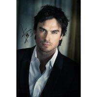 №﹊ ตกแต่งบ้าน Ian Somerhalder ผ้าใบผ้าผ้าโปสเตอร์พิมพ์ผ้าใบที่กำหนดเองด้วยภาพของคุณเอง