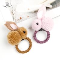 Lovely Felt Stereoscopic Bunny Plush Rabbit Ears Elastic Hair Clip Hair Rope