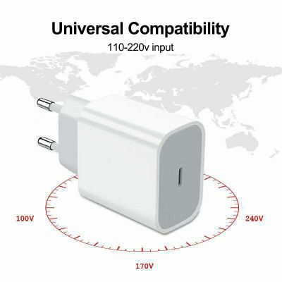 For Apple PD 20W USB Phone Charger Fast Charger for iPhone iPad Samsung OnePlus Wall Quick Charge Adapter TypeC Cable EU/US Plug