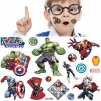 【YF】 The Avengers Tattoo Stickers Theme Waterproof Original Superhero Sticker Birthday Party Supplies Cartoon Kids Boys Gift