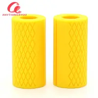 “Always Lower Price” 1 Pair Barbell Bar Dumbbell Kettlebell Fat Grips Silicone Thick Handle Pad