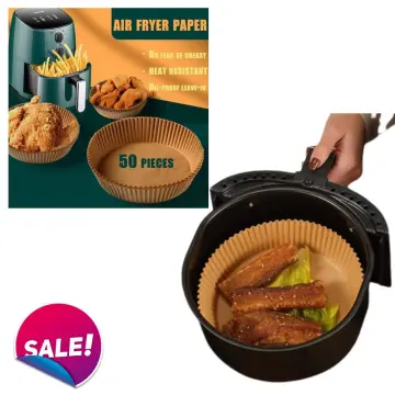 50pc/set Air Fryer Disposable Paper Liners Square, Non-Stick Paper