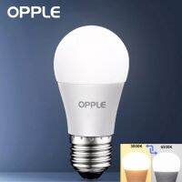 [HOT QQZIWWUJJWG 104] OPPLE หลอดไฟ LED 3000K Dimming 6500K E27 9W 220V หรี่แสงได้เปลี่ยนสีโคมไฟสกรูปากสีขาว Warm House ห้องนั่งเล่น Yard