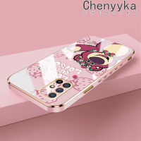 เคสปลอกสำหรับ Samsung กาแล็คซี่ Chenyyka M51ลายการ์ตูนสตรอเบอรี่หมีดีไซน์ใหม่เคสโทรศัพท์ซิลิโคนฝาปิดเลนส์เต็มรูปแบบกล้องถ่ายรูปเคสนิ่มป้องกันกล่องกันกระแทก