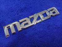 โลโก้คำว่า  mazda สีชุปโครเมี่ยม (SIZE 2.5×14.5cm) ราคาต่อ 1ขิ้น