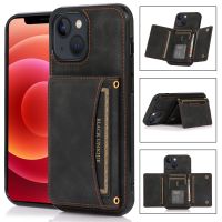 ∋✜ Retro Flip Leather Wallet Cases for iPhone 14 13 Pro Max 12 Mini 11 XS XR 7 8 SE 2020 Premium Card Holder Shockproof Black Cover