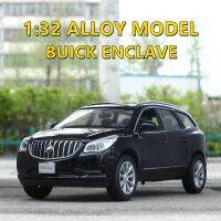 1:32 Buick Enclave SUV โมเดลรถโลหะผสมรถของเล่นโลหะหล่อจากโลหะแบบจำลองเสียงและแสงสูงของสะสมของขวัญสำหรับเด็ก