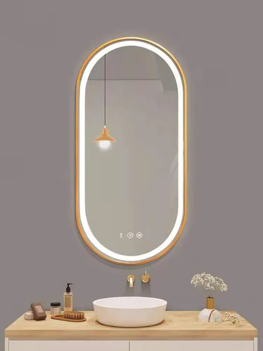 Oval led bathroom mirror wallmounted bathroom mirror smart bathroom